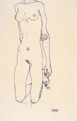 Torso eines knienden Mädchens